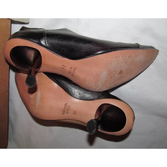 CYDWOQ calf hair kitten heel steampunk ankle boots - Picture 6 of 6